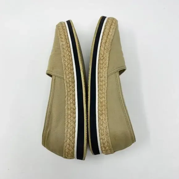 Prada Tan Canvas Espadrille Loafers Women's Size EU 37.5/US Size 7.5 VGUC1 - Picture 5 of 10